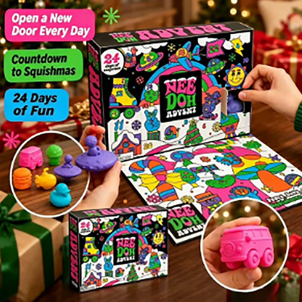 Advent Calendar Gift - 24Pcs Nee‑Doh Squish Fidget Advent Calendar