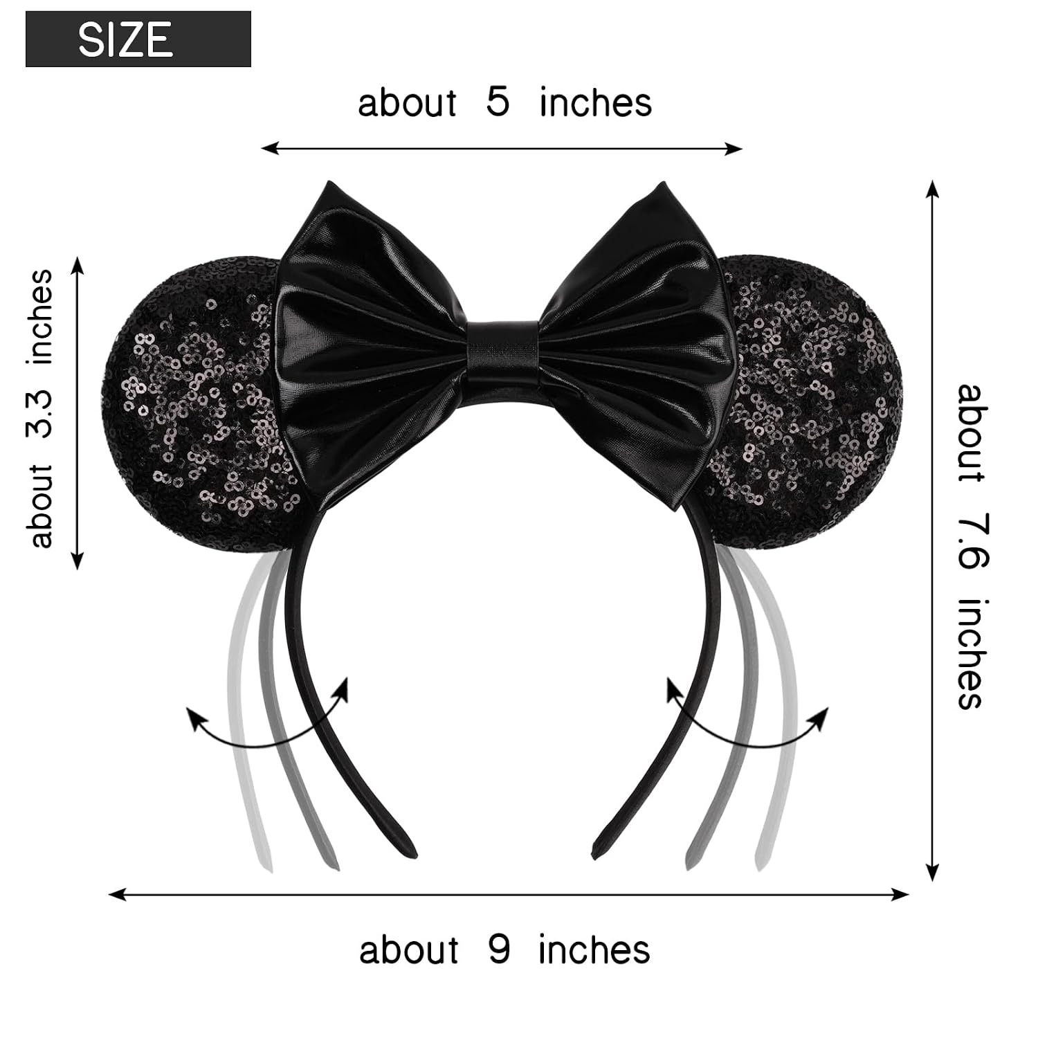 2PCS/Sets Mickey Mouse Ear Hea - Ribbon Bow Gift recension och pris