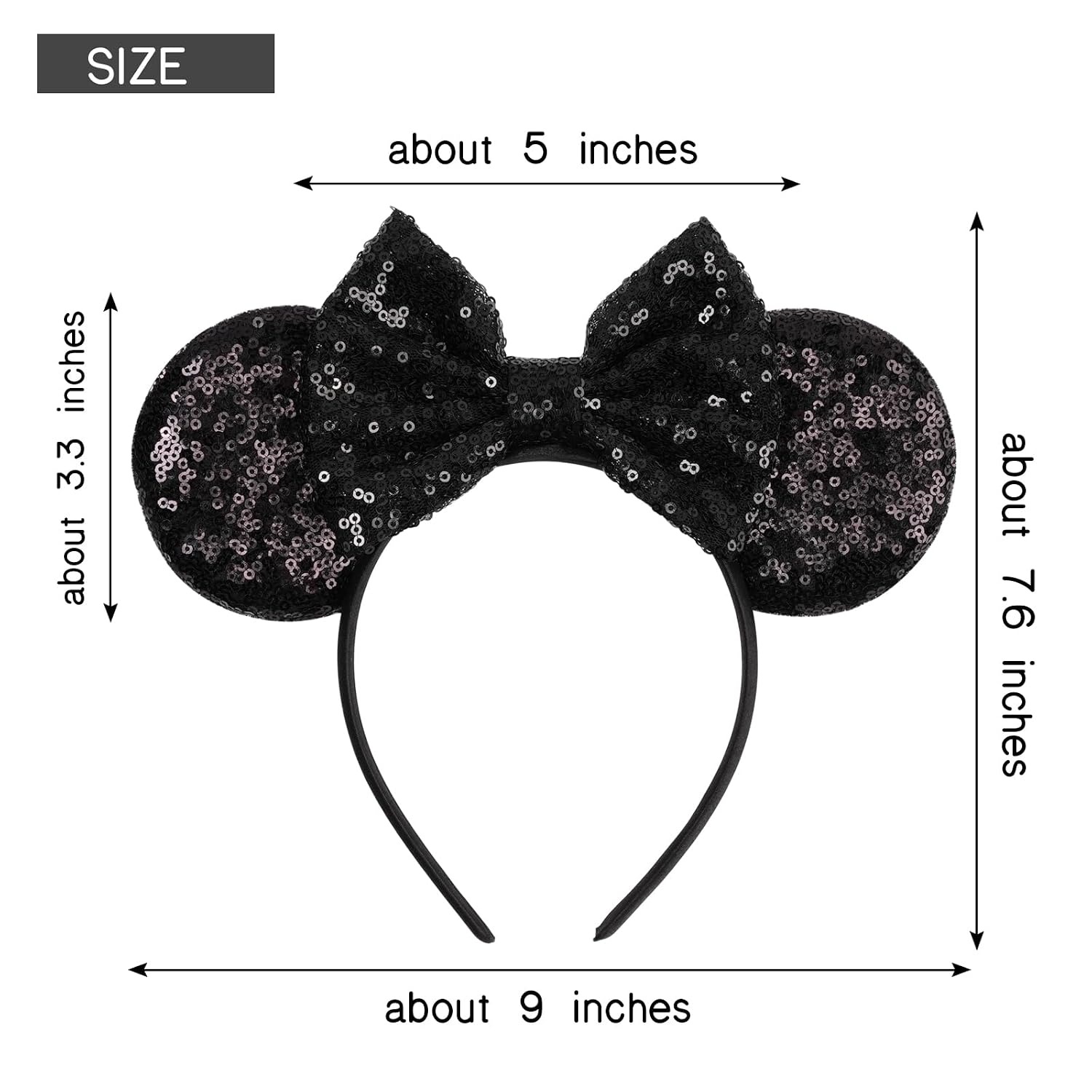 2PCS/Sets Mickey Mouse Ear Hea - Ribbon Bow Gift recension och pris